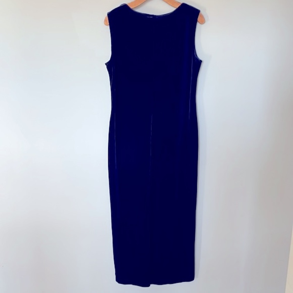 Coldwater Creek blue sleeveless velvet tank dress, women’s size Medium